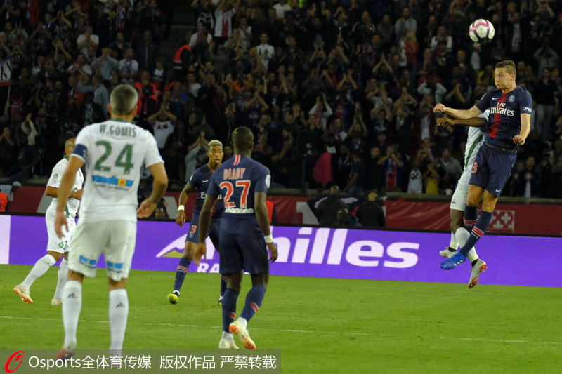  巴黎圣日耳曼豪取五连胜领跑法甲积分榜